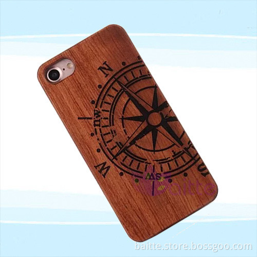 support OEM design encarving wood peice Customied wood carving case for iPhone 7 puls